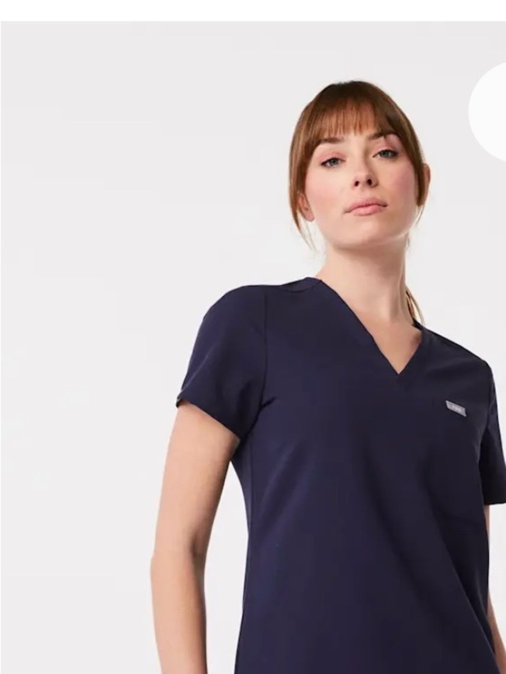 FIGS Classic V-Neck Women’s Catarina Scrub Top in Navy